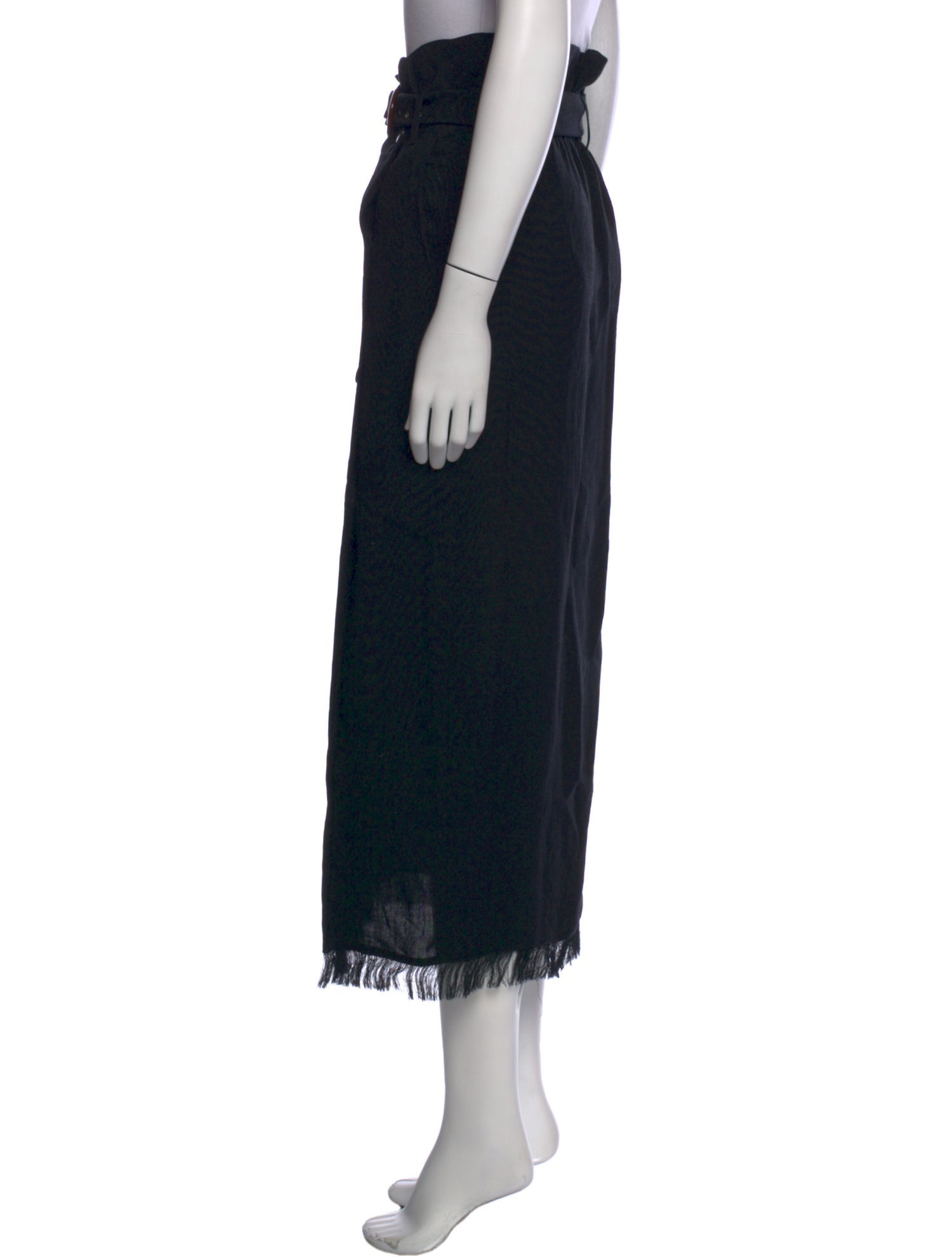 Nanushka Fringe Trim Accent Midi Length Skirt